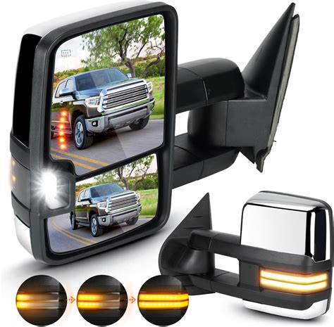 Towing Mirrors Chrome For Chevy Gmc 2007 2013 Avalanche Silverado 1500 Suburban 07