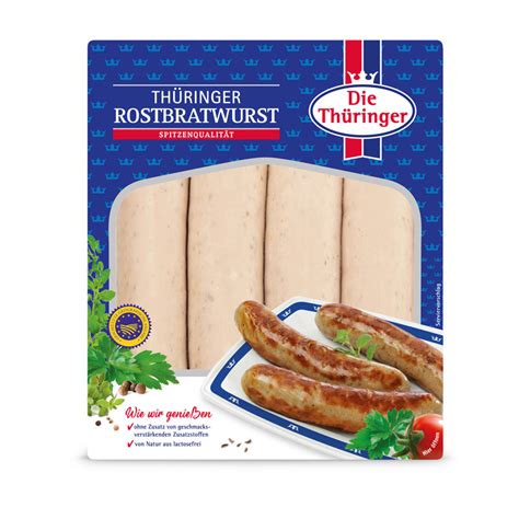 Thüringer Rostbratwurst 4x100g Bratwurst Thüringer