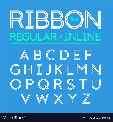 Ribbon font Royalty Free Vector Image - VectorStock