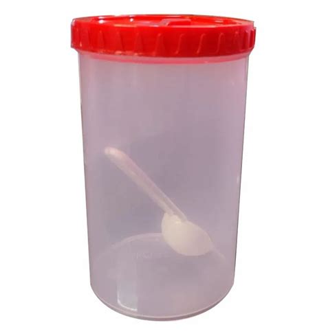 Red Lid Color 1200ml Plastic Food Containers For Kitchen Round At