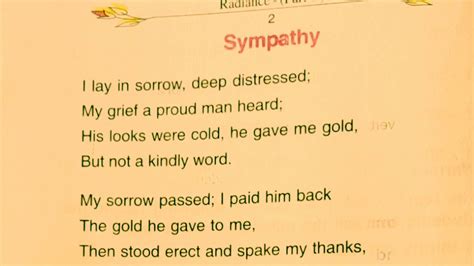 Sympathy Class 7 By Charles Mackay Youtube