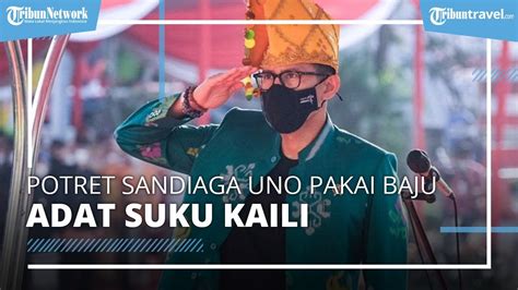 Potret Sandiaga Uno Pakai Baju Adat Suku Kaili Dalam Upacara Hut Ke