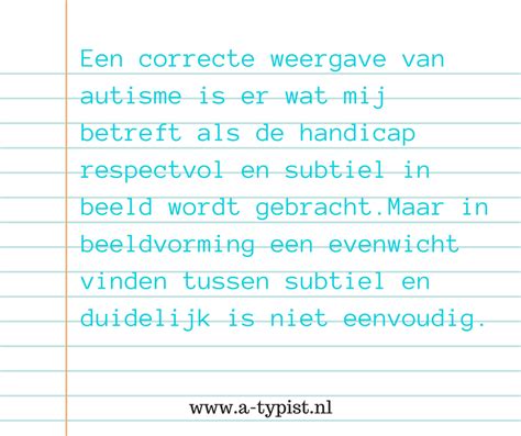 De Beeldvorming Van Autisme In Het Is Hier Autistisch A Typist