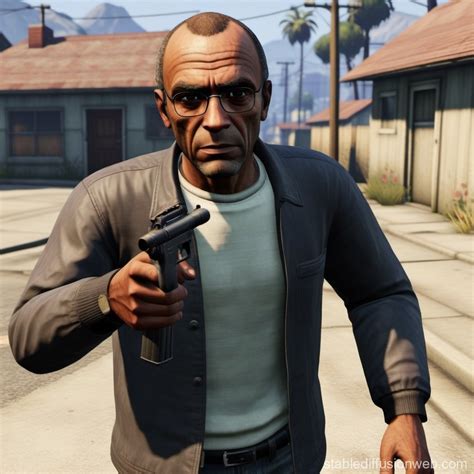 Trevor Phillips Uses RPG in GTA V | Stable Diffusion Online