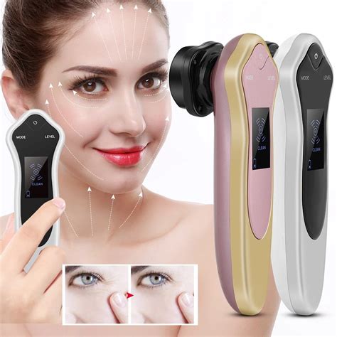 Rf Facial Machine Ems Microcurrent Face Lift Skin Rejuvenation Colorful Light Beauty Device Eu