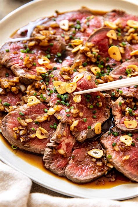 Beef Tataki With Garlic Chips Ponzu Well Seasoned Studio