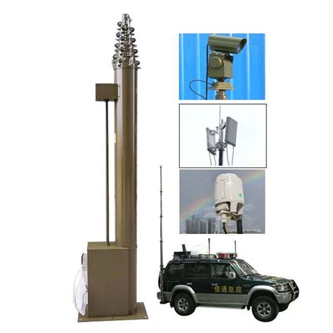 6m Surveillance CCTV Camera Telescopic Mast Electric Powered