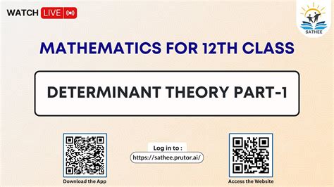 Mathematics Class Th Determinant Theory Part Youtube