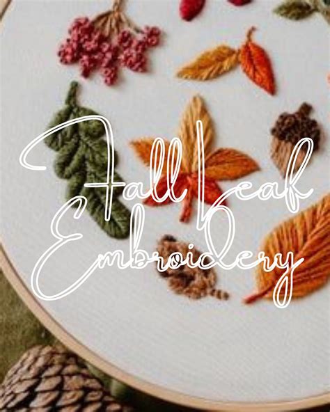 19 Cool Leaf Embroidery Patterns - meshthread.com