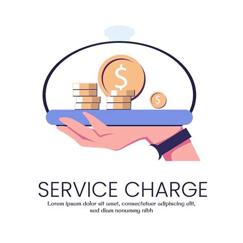 Premium Vector Service Charge Flat Style Illustration Vector Design