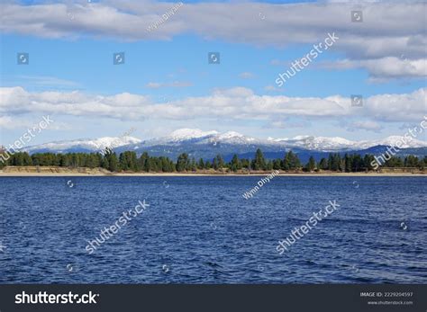 Mountain Background Cascade Lake Idaho Stock Photo 2229204597