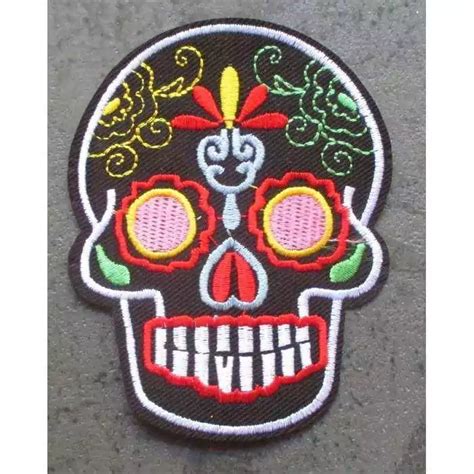 Patch Crane Muerte Tete De Mort Ecusson Thermocolant Rock