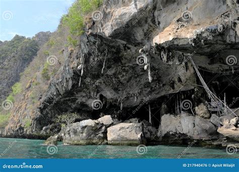 Viking Cave On Phi Phi Leh Island Near May A Beach Thailand Stock