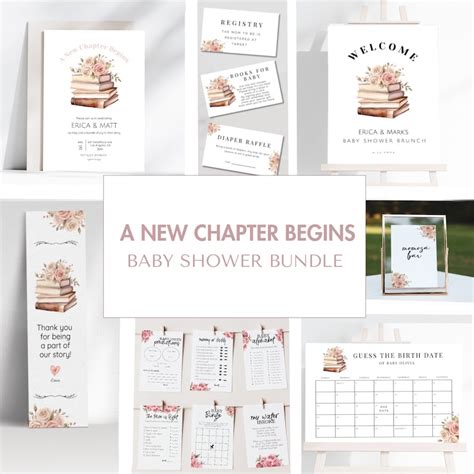 A New Chapter Begins Storybook Shower Bundle Bridal Shower Baby