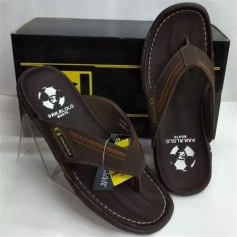 Jual Sandal Pakalolo Pria Original Kulit Asli Motif Jepit Terbaru