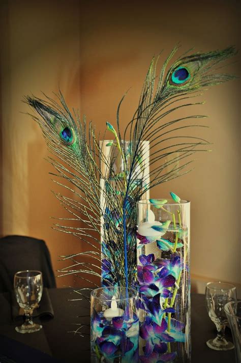 Wedding Centerpiece Peacock Wedding Centerpieces Wedding Reception Decorations Cocktail