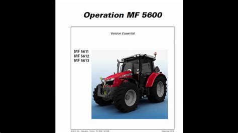 Massey Ferguson 5611 5612 5613 Dyna 4 Tractor Service Manual Youtube