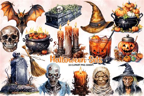 Halloween Sets Sublimation Clipart Graphic By Lq Design Creative Fabrica