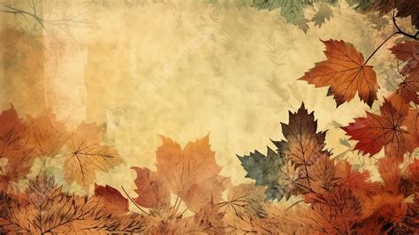Autumn Evening Landscape Illustration Powerpoint Background For Free