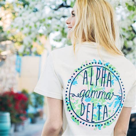 Alpha Gam Floral Tee Alpha Gamma Delta Summer Time Recruitment