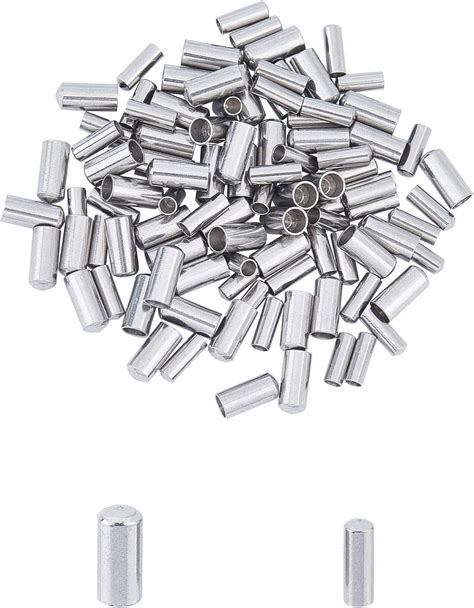 Amazon UNICRAFTALE 100pcs 2 Sizes Column Cord Ends Stainless Steel