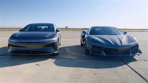 Watch Lucid Air GT Vs Chevrolet Corvette Z06 Exciting U Drag Race Car