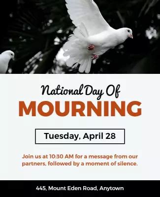 National Day Of Mourning Poster Templates PhotoADKing