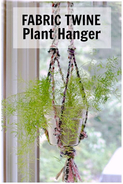 Fabric Twine Plant Hanger Made From Scrap Materials Plant Hanger Diy