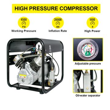 TUXING TXED012 4500Psi 300Bar PCP Compressor Double Cylinder