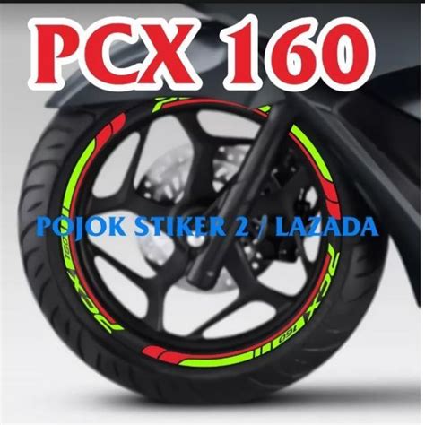 STIKER STICKER LIS VELG VELEG PELEG PELG ALL NEW PCX 160 2021 MERAH