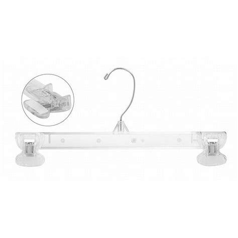 Only Hangers 12 Heavy Duty Clear Plastic Pantskirt Hangers With Pinch