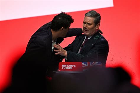 Keir Starmer Speech Live Labour Leader Shakes Off Glitter Ambush And