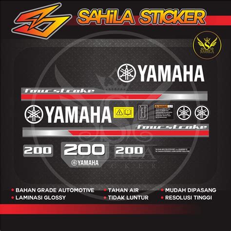 Mesin Hp Yamaha Enduro 200hp 200hp 2013 Outboard Engine Stickeryamaha 200hp200hp Decal Kit