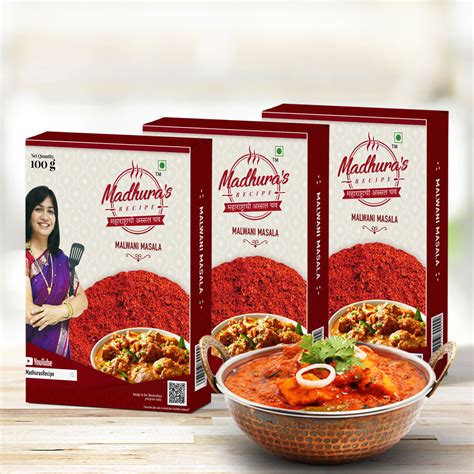 Malwani Masala Madhuras Recipe Masala Pack Of 3 Madhura Masale