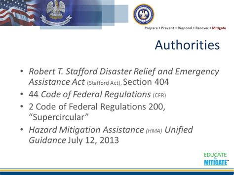 Prepare Prevent Respond Recover Mitigate Hazard Mitigation