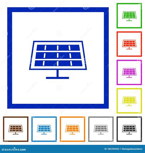 Zonnepanelen Met Platte Pictogrammen Vector Illustratie Illustration