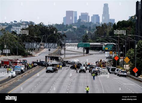 Investigators Look Over The Scene After A Multi Vehicle Crash On 5