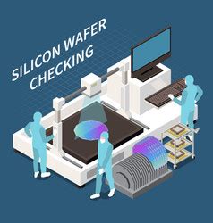 Isometric Semiconductor Production Flowchart Vector Image