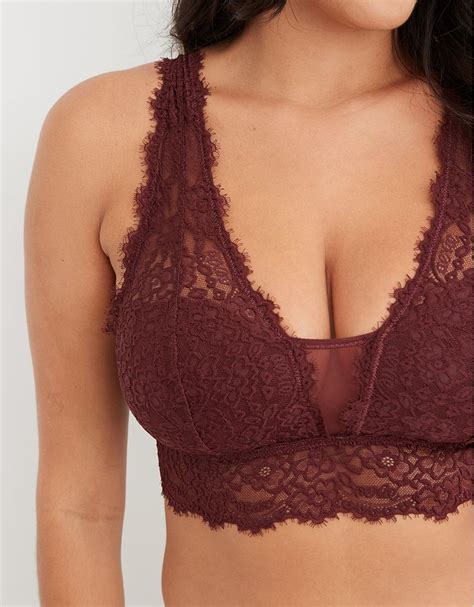 Bralette Aerie Eyelash Lace Acolchado Escotado Tienda Online