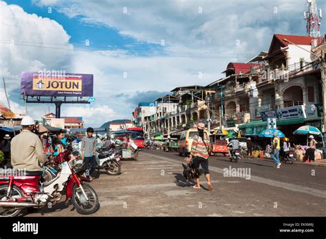 Kampot Market Street Cambodia Asia Stock Photo Alamy