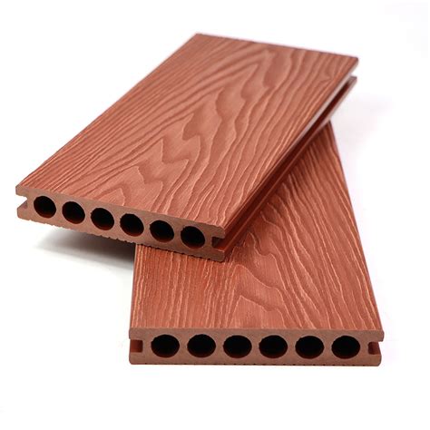 Outdoor Wpc Material Wood Plastic Composite Embossing Decking Board Co