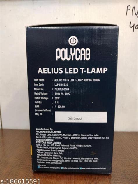 Ceramic W Polycab Aelius Led T Bulb K Warm White At Rs