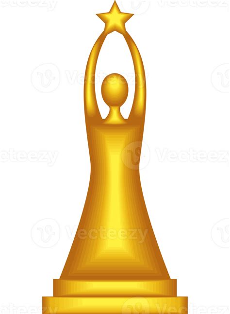 Golden Trophy Award Icon White Background 24408478 Png