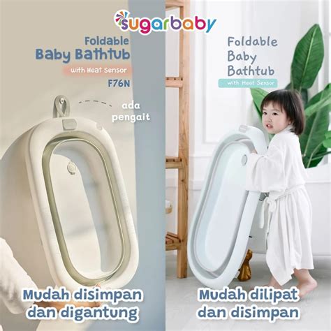 Jual Sugarbaby Foldable Baby Bathtub Dengan Sensor Panas F76 F76NEW