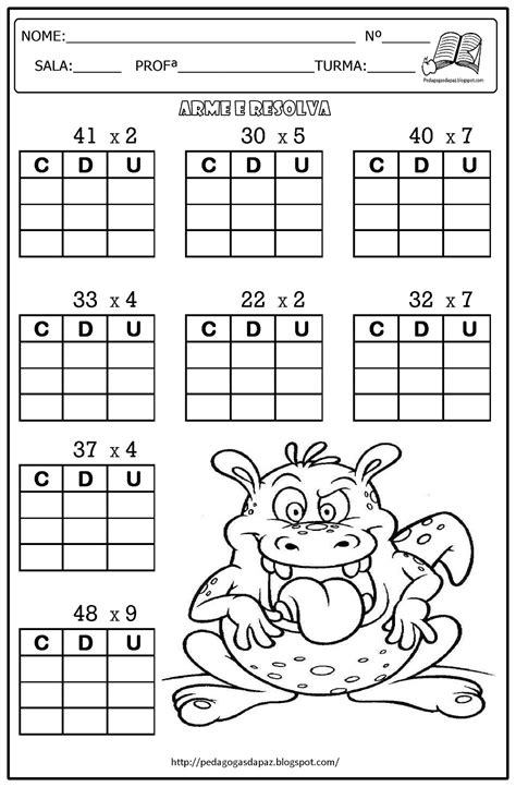 Atividade Continhas De Multiplicação 3 Ano EDUCARGO verloop io