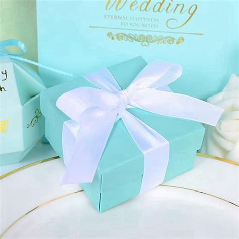 100 Pcs Tiffany Blue Favor Boxes Geschenkbox Hochzeit Hochzeitsgeschenkbox Band Hochzeit