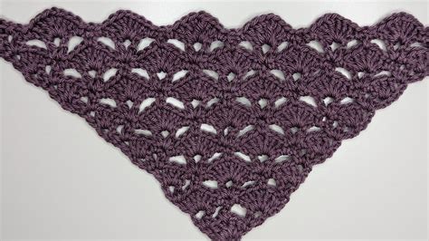 Dreieckstuch Muscheln Nur Zwei Reihen Tutorial Triangle Shawl Only