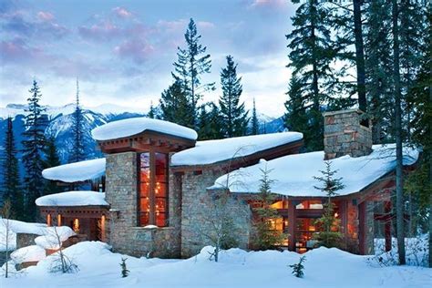 Rugged Mountain Ski Retreat In The Canadian Rockies House With Porch