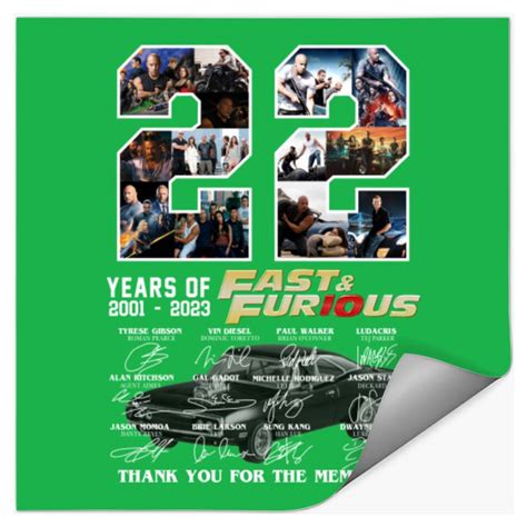 Fast And Furious Stickers, 22 Years Of The Fast X Movie Stickers sold ...