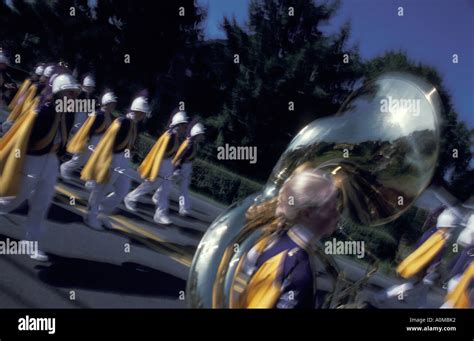 Marching Band Tuba Community Small Town Parade Movement Motion Blur